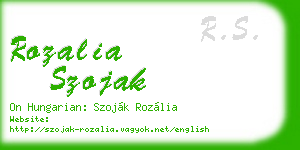 rozalia szojak business card