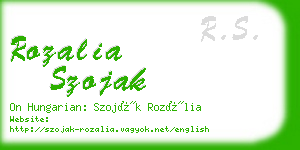 rozalia szojak business card